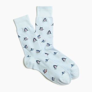 3 pairs J.Crew shark socks . Fun summer socks Brand new